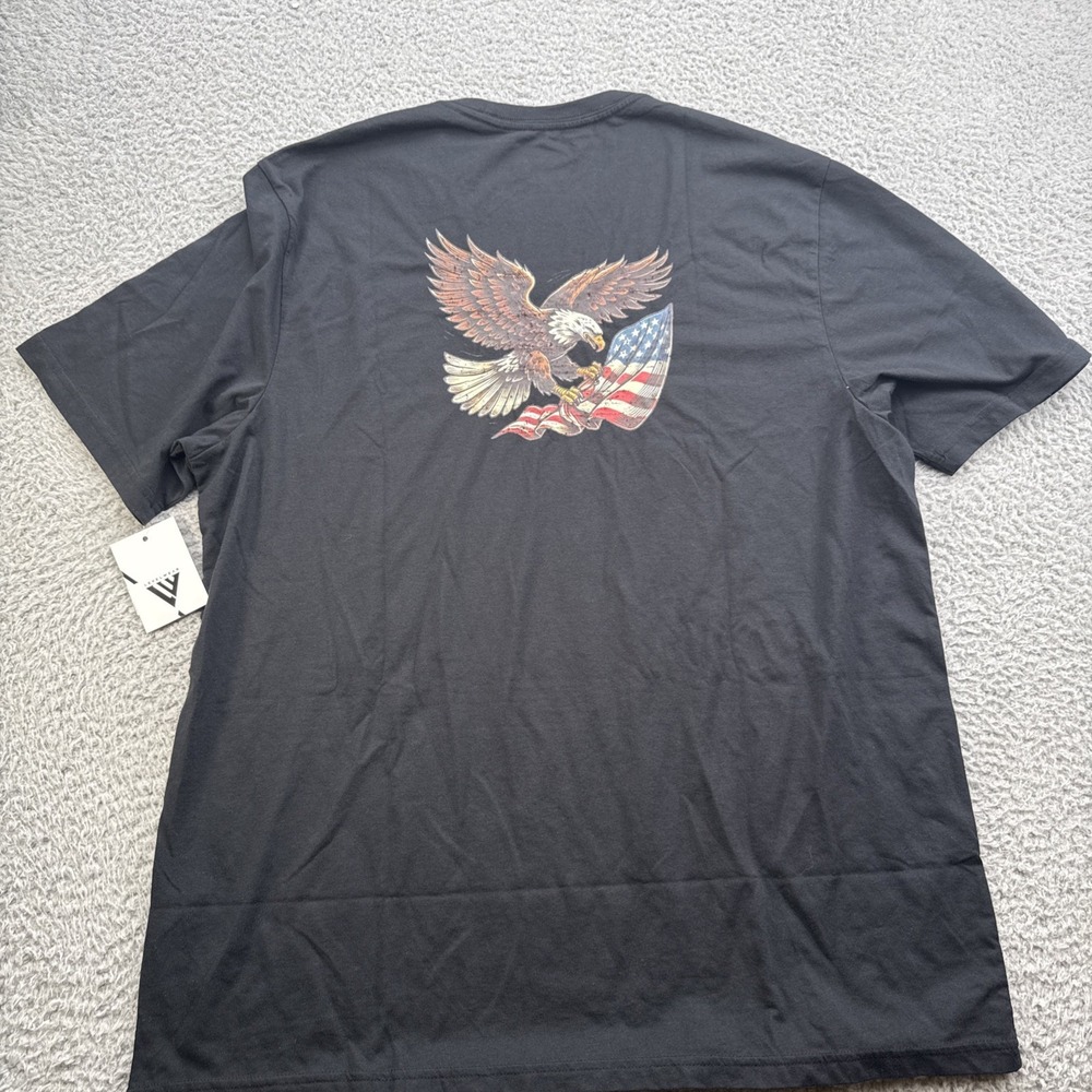 Levelwear T-Shirt Mens XL Black New 2025 Ryder Cup Bethpage Black Eagle Flag